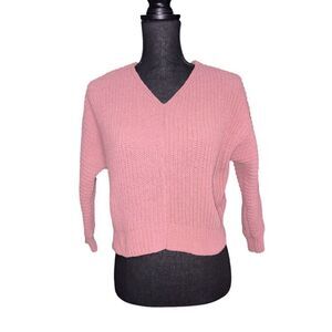 Chloe + Cyrus Tania V-neck Cropped Sweater